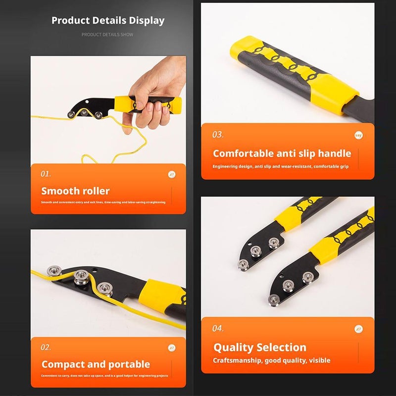 Wire Straightener,Stainless Steel Manual Wire Straightener,Portable Electrical Box Terminal Paralleling Tubing Straightener Wire Wrapping Tools for Copper & Aluminium Wire Reset - Image 3